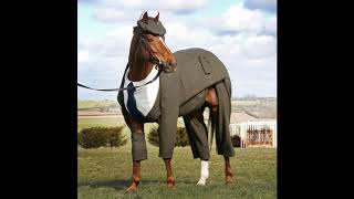 horse in a suit