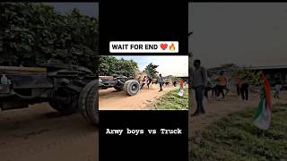 Army boys vs Truck