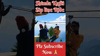 Shimla kufri zip line Ride #zipline #shimla #youtubeshorts #shorts #viral