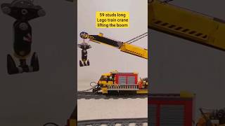 Lego train crane lifting the boom #lego #legomoc #train #legotrain #crane