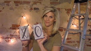 XO Decorative Wood Blocks (DIY Valentine’s Day Decor)