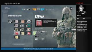 Tom Clancy: Seige Mutiplayer Game-play (live-stream)