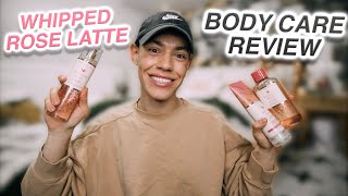 Bath and Body Works Whipped Rose Latte Body Care Review!!