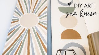 DIY THRIFT FLIP | Sun & Moon Art | Simple Paint Project | Budget Friendly Home Decor