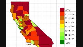 Map: California Labor Force as Percentage of Population