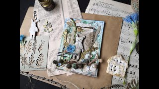 Mixed Media Postcard Art-DIY Greeting Cards for Birthday..