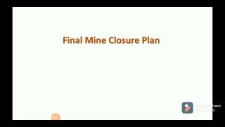 Final Mine Closure Plan