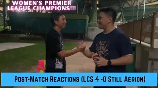 Post-Match Reactions - Sailors v Still Aerion (Deloitte Women's Premier League 10 Sep 22)