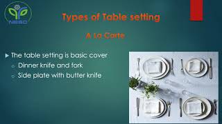 Change Table Settings | Food & Beverage Service