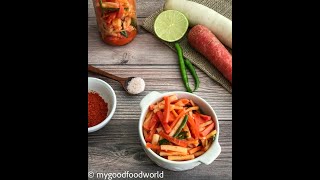 Quick Pickled Carrots and Daikon without Vinegar