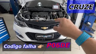 CRUZE codigo de falha P06DE, pressão de óleo baixa e perda de potência do motor.