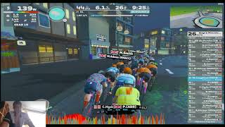 Zwift race Pinarello.. Sound only.  Yet again my video crashed before end.