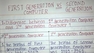 First generation computer vs second generation computer|computer generation|first generation|hindi.