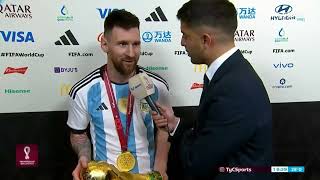 Messi Interview After Winning WORLD CUP Final