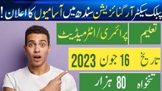 Government Organization Karachi Jobs 2023 | Sindh Govt Jobs 2023 | Karachi Jobs 2023