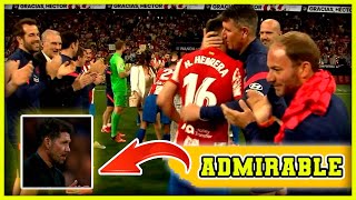 HOMENAJE DE LEYENDA! ASI FUE LA EMOTIVA DESPEDIDA DE HECTOR HERRERA DEL ATLETICO DE MADRID