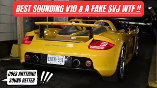 I FOUND A FAKE LAMBOGHINI SVJ After A CARRERA GT & A SHELBY "ELANOR" Send It At A Cars & Coffee !!!