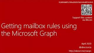 Checking Exchange Online mailbox rules using the Microsoft Graph