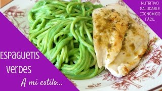 Espaguetis verdes nutritivos💚| 6 personas 👤