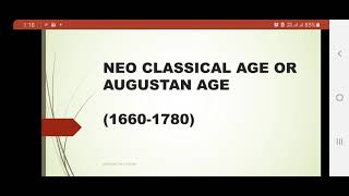 NEO CLASSICAL AGE# RESTORATION AGE #AUGUSTAN AGE