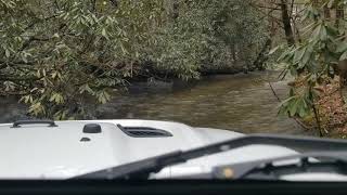 Jeep Rubicon Driving Through creek back to AI GA-Water crossing