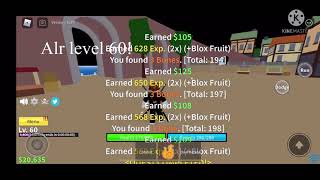 Noob gets level 70 in roblox blox fruits