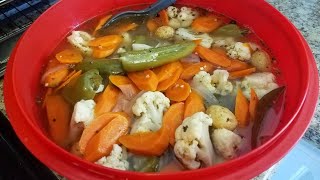 Verduras en Vinagre - Spicy Mexican Carrots, Cauliflower, & Jalapenos