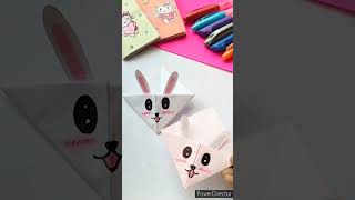 Easy and cute bunny🐇 bookmark ☺️ #shorts #papercrafting #newlyartandcraft