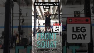 140lb Front Squat for 2 Reps! #frontsquat #legday #crossfit