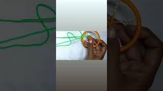 Very Easy latken Making Tutorial How To make Woolen flower latken | very easy hand embroidery design