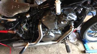 Honda shadow single carb and straight pipes