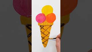 Ice Cream 🍦 Painting! Art for Kids  #shorts #painting #art #shortsvideo