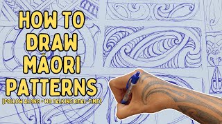 DAY 21 - How To Draw Simple Māori Patterns [Follow Along + No Talking Real-Time]