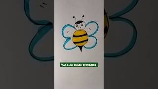 easy butterfly drawing #shortsfeed #shortsvideo #bee #butterfly