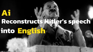 AI RECONSTRUCTS HITLER'S SPEECH TO ENGLISH