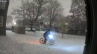 snow MTB drift attempt