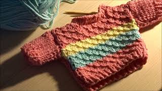 Socken stricken , Halbe Welle 1