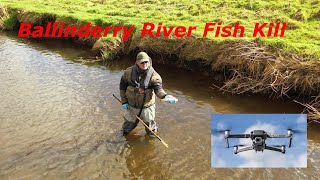 DAERA Fisheries Officers At Ballinderry River Fish Kill - DJI Mavic 2 Pro