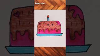 Cute easy drawing ☺️🩷✏️🎂 #shorts #ytshortvideo #youtube