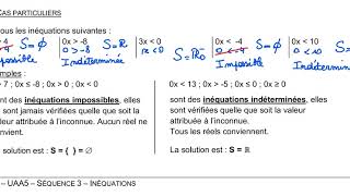 Inéquations - Cas particuliers - 3ème