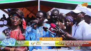 Tournée de sensibilisation sur le repeuplement du fleuve avec le PUMA Discours Baaba MAAL àNgawlé: