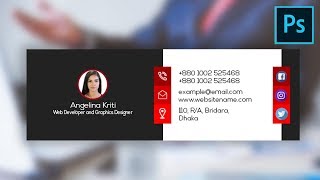 How To Create Professional Email Signature | Photoshop Tutorial | Shuvo Graphics