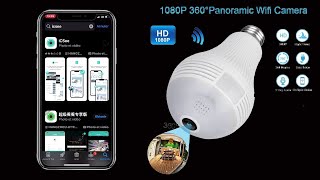 How to setup camera light bulb security V380 pro Wireless