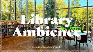 Library in the Forest - Library Ambience, Background Noise for Study, Focus | 도서관 ASMR