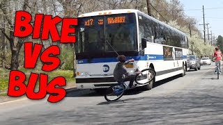 BIKE VS BUS (DO NOT TRY THIS!)