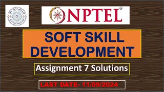 Soft Skills Development ||  2024 || Nptel || Week 7 Assignment Answers || Humanity || Mechanical