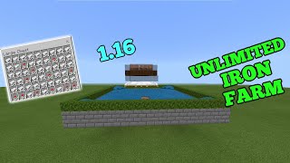 MINECRAFT POCKET EDITION | BEDROCK EDITION IRON FARM TUTORIAL