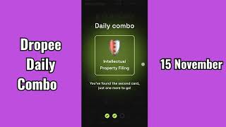 Dropee Daily Combo & Code 15 November | Dropee Daily Combo Cards | 15 & 16 November Dropee Combo