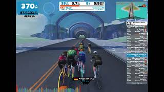 Zwift Wattfabrik cat C … when you don’t read it’s a prime race