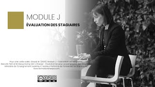 Module J   Évaluation des stagiaires